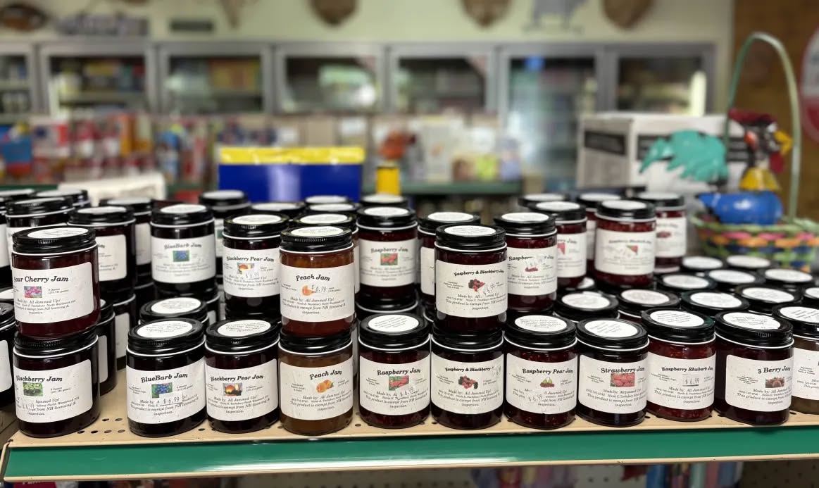 Locally made jams and preserves at the Way Station